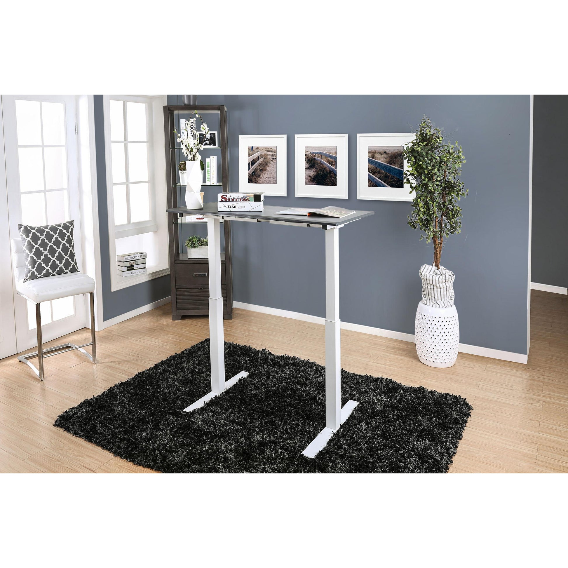  Furniture of America Office Desks Desks CM-DK6454S-GY IMAGE 3
