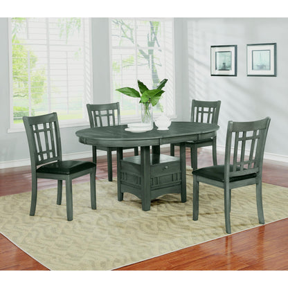 Coaster Furniture Lavon 108211 Oval 60-inch Extension Leaf Dining Table - Medium Grey IMAGE 6
