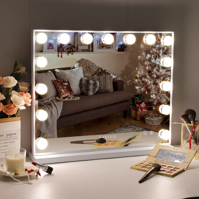 Mary Vanity Mirror 15 Dimmable LED Bulbs