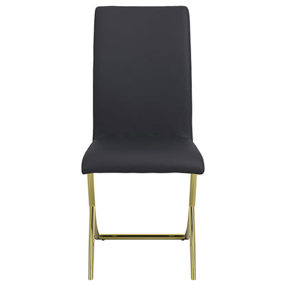 Coaster Furniture Carmelia 105172 Upholstered Dining Side Chair - Black (Set of 4) IMAGE 2