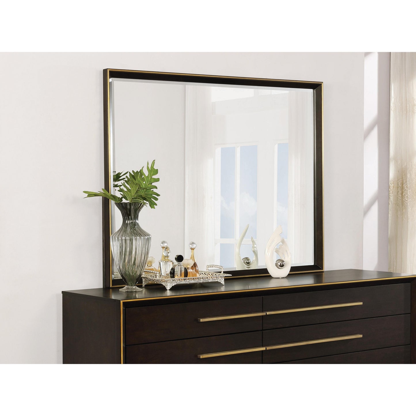  Coaster Furniture Durango 223264 Dresser Mirror - Smoked Peppercorn IMAGE 5