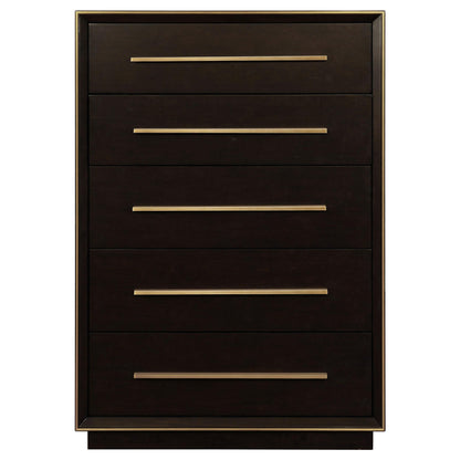  Coaster Furniture Durango 223265 5-Drawer Bedroom Chest - Smoked Peppercorn IMAGE 2