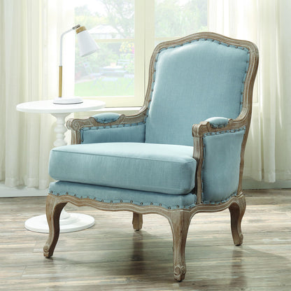 Elements International Artesia UAZ547100G Arm Chair - Midtown Light Blue IMAGE 1
