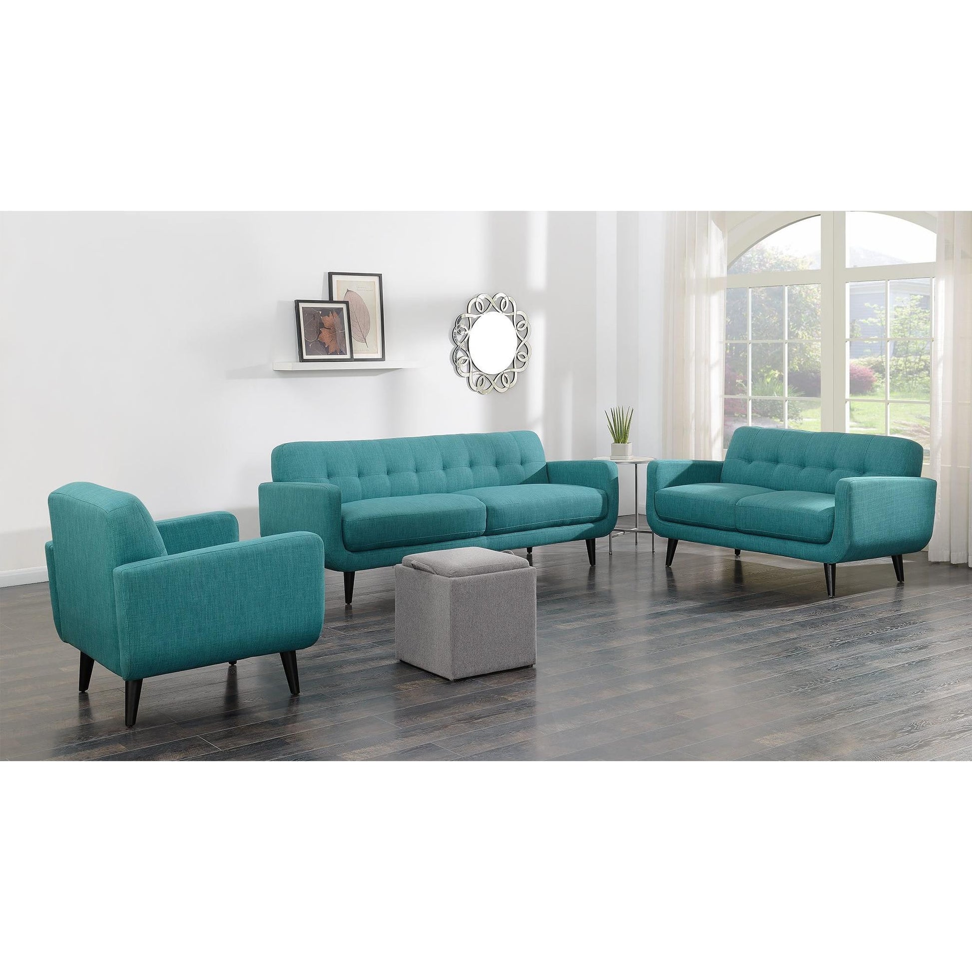 Elements International Hadley UHD087200NP Loveseat - Heirloom Teal IMAGE 4