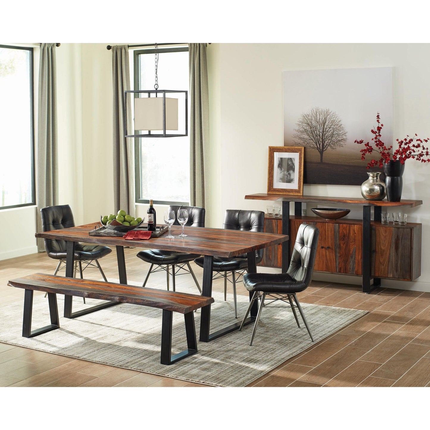 Coaster Furniture Ditman 110181 80-inch Live Edge Dining Table - Grey Sheesham IMAGE 5
