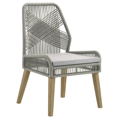 Coaster Furniture Nakia 110033 Woven Rope Dining Side Chairs - Grey IMAGE 1