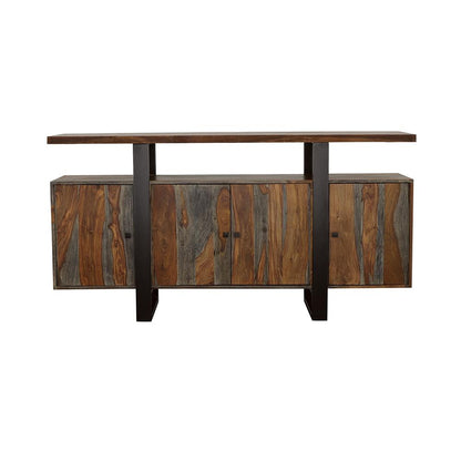 Coaster Furniture Ditman 110185 4-door Solid Wood Sideboard Buffet - Grey Sheesham IMAGE 2