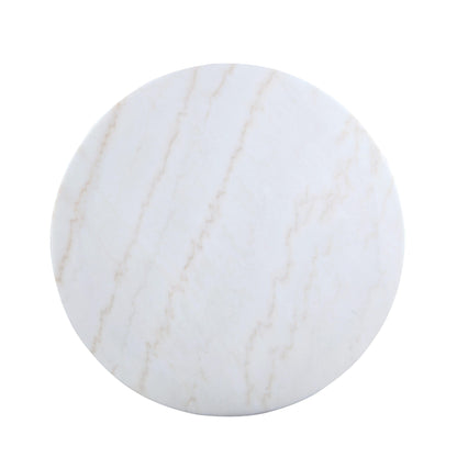 Coaster Furniture Kella 192061 Round 50-inch Marble Top Dining Table - White Marble IMAGE 2