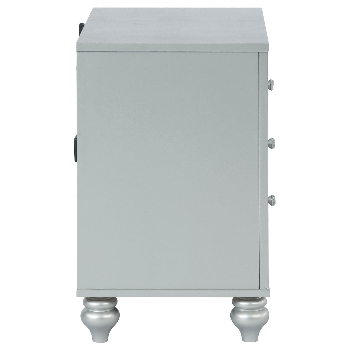 Coaster Furniture Gunnison 223212 2-Drawer Nightstand - Silver Metallic IMAGE 8