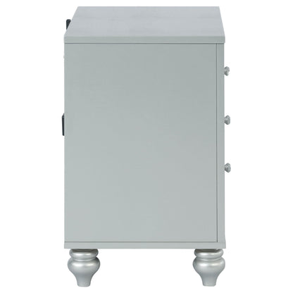 Coaster Furniture Gunnison 223212 2-Drawer Nightstand - Silver Metallic IMAGE 8