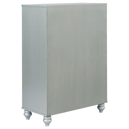  Coaster Furniture Gunnison 223215 5-Drawer Bedroom Chest - Silver Metallic IMAGE 5