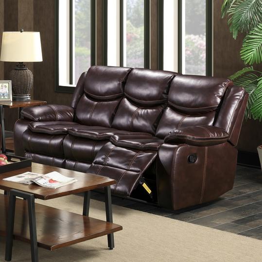 Generation Trade Emerson 665240 Reclining Sofa - Brown IMAGE 1