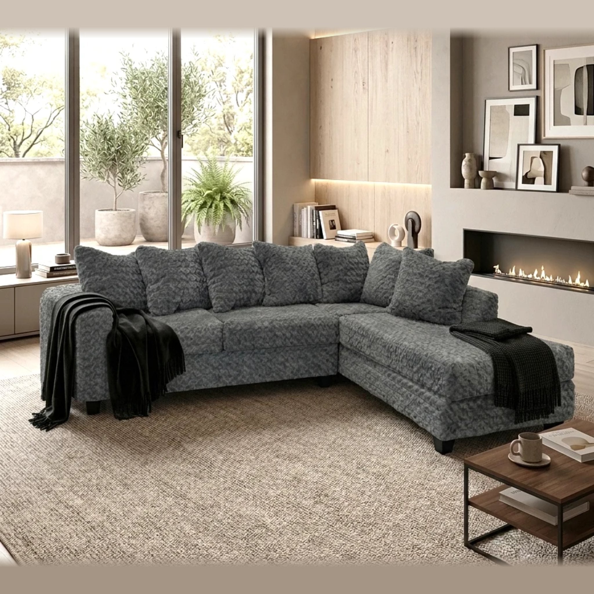 610 sectional - charcoal