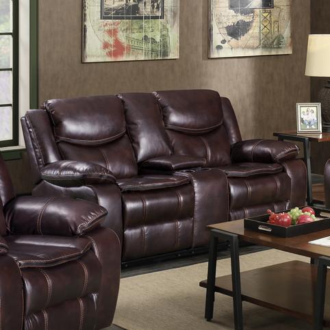 Generation Trade Emerson 665241 Reclining Loveseat - Brown IMAGE 1