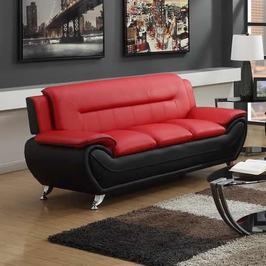 Generation Trade Metro 531410 Sofa - Red & Black IMAGE 1