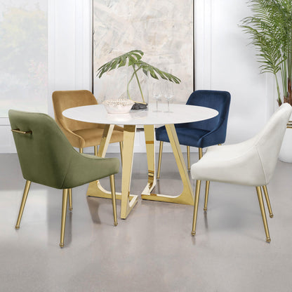 Coaster Furniture Mayette 192492 Upholstered Dining Side Chair - Blue IMAGE 10