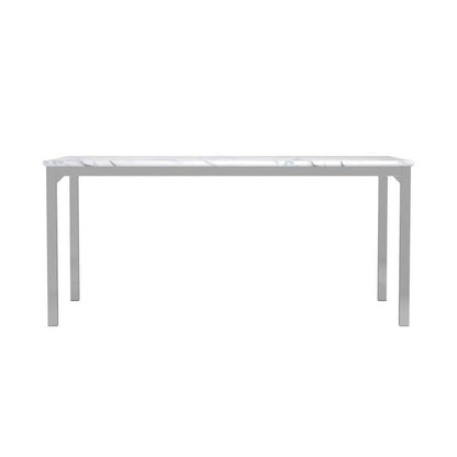 Coaster Furniture Athena 110101 Rectangular 64-inch Faux Marble Dining Table - Chrome IMAGE 2