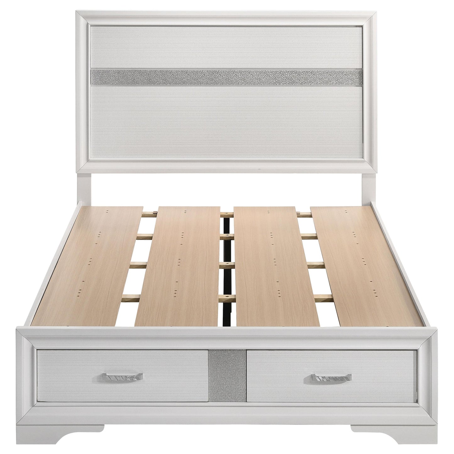 Coaster Furniture Miranda 205111F 51-inch Wood Full Storage Panel Bed - White IMAGE 3