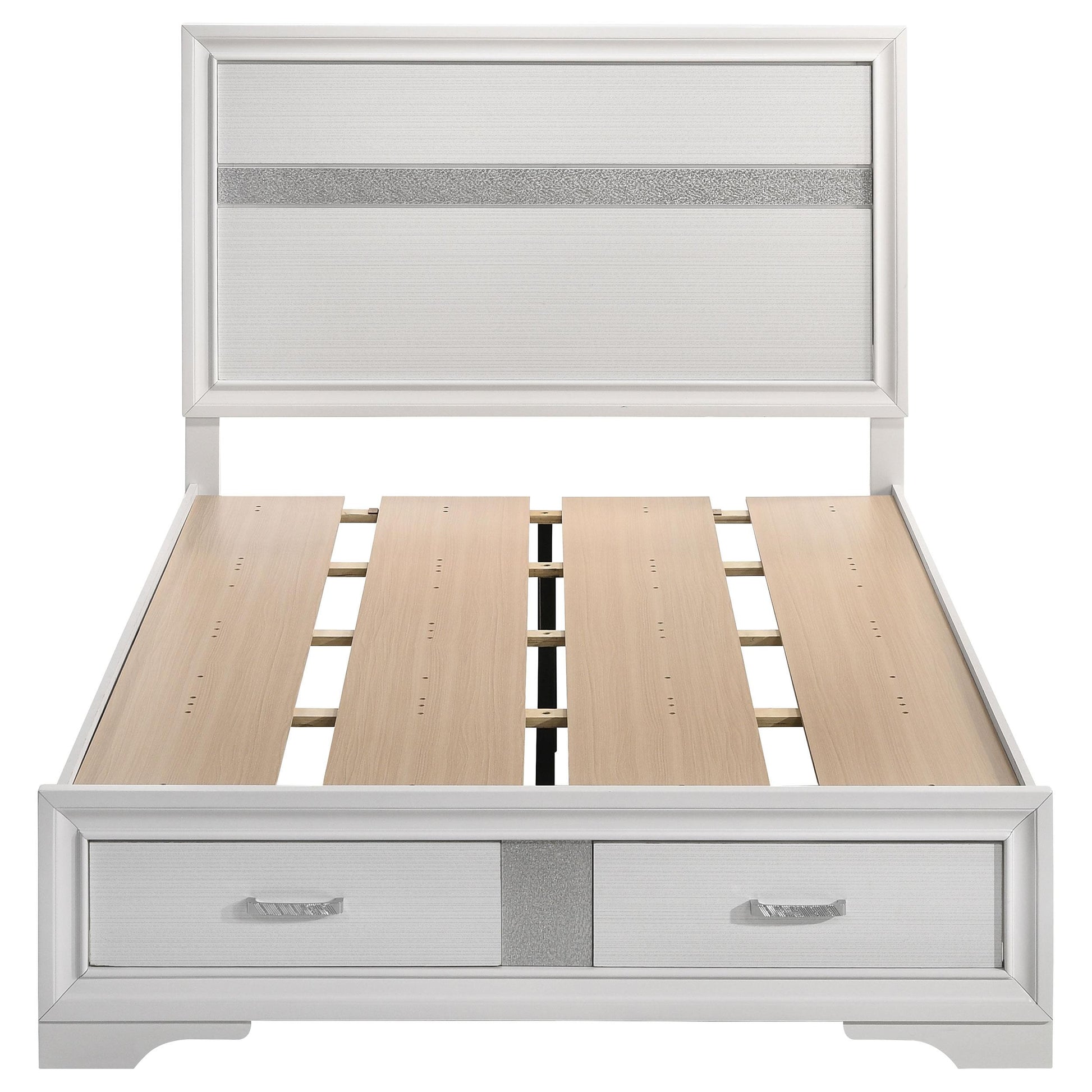 Coaster Furniture Miranda 205111F 51-inch Wood Full Storage Panel Bed - White IMAGE 3