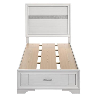  Coaster Furniture Miranda 205111T 51-inch Wood Twin Storage Panel Bed - White IMAGE 4