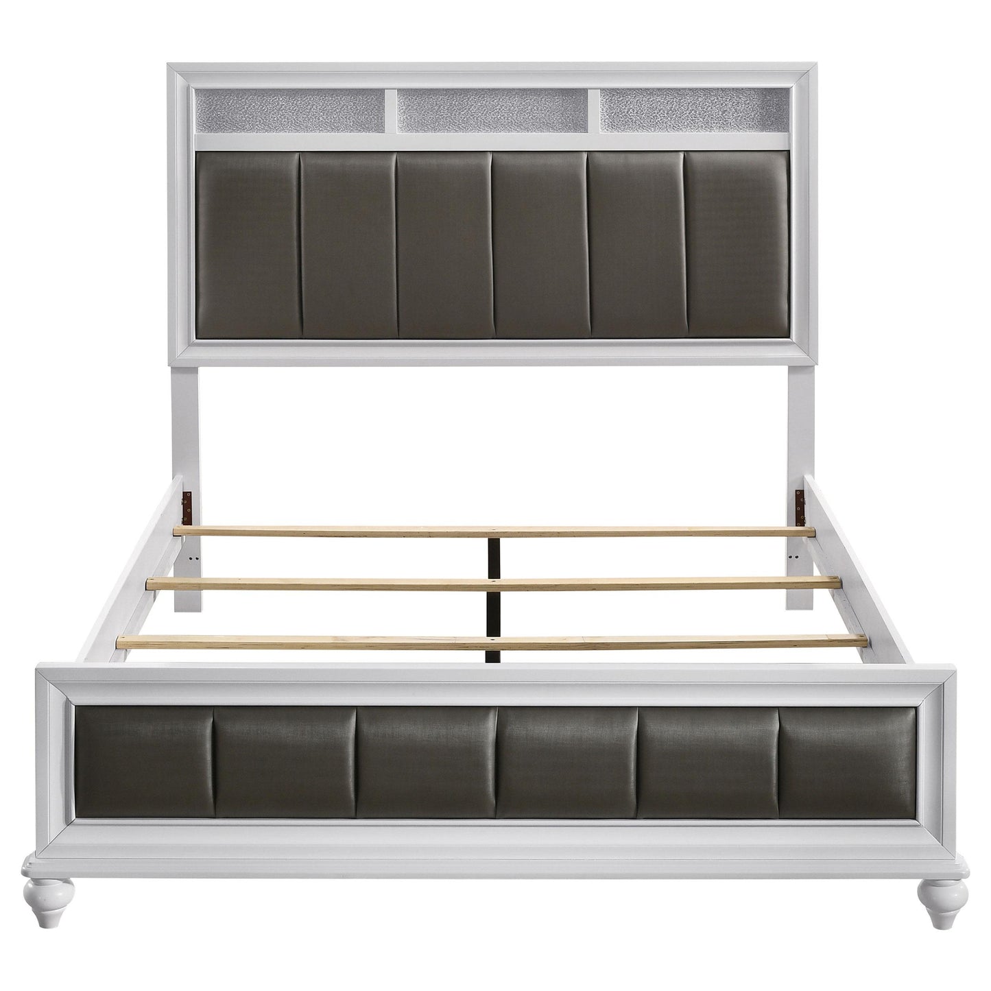 Coaster Furniture Barzini 205891Q Wood Queen Panel Bed - White IMAGE 3