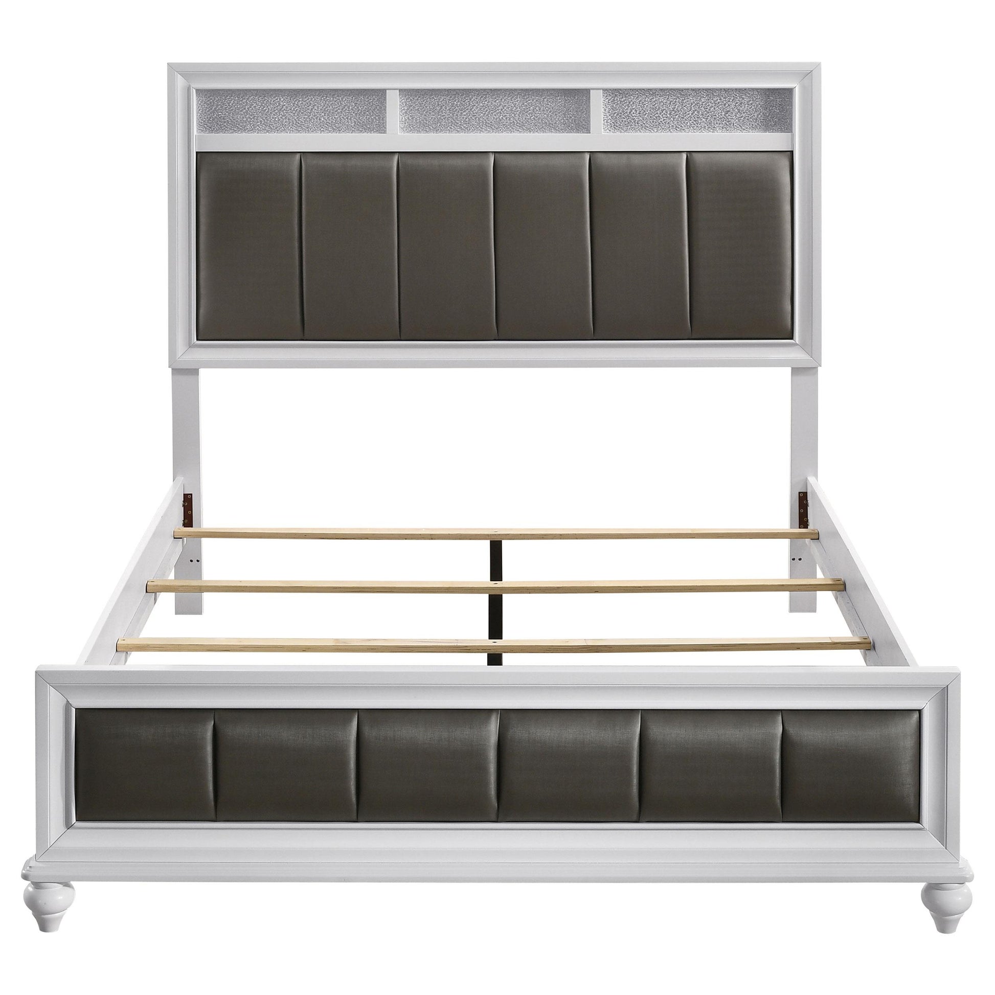 Coaster Furniture Barzini 205891Q Wood Queen Panel Bed - White IMAGE 3