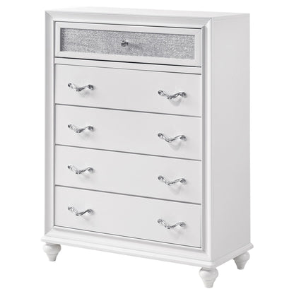 Coaster Furniture Barzini 205895 5-Drawer Bedroom Chest - White IMAGE 3