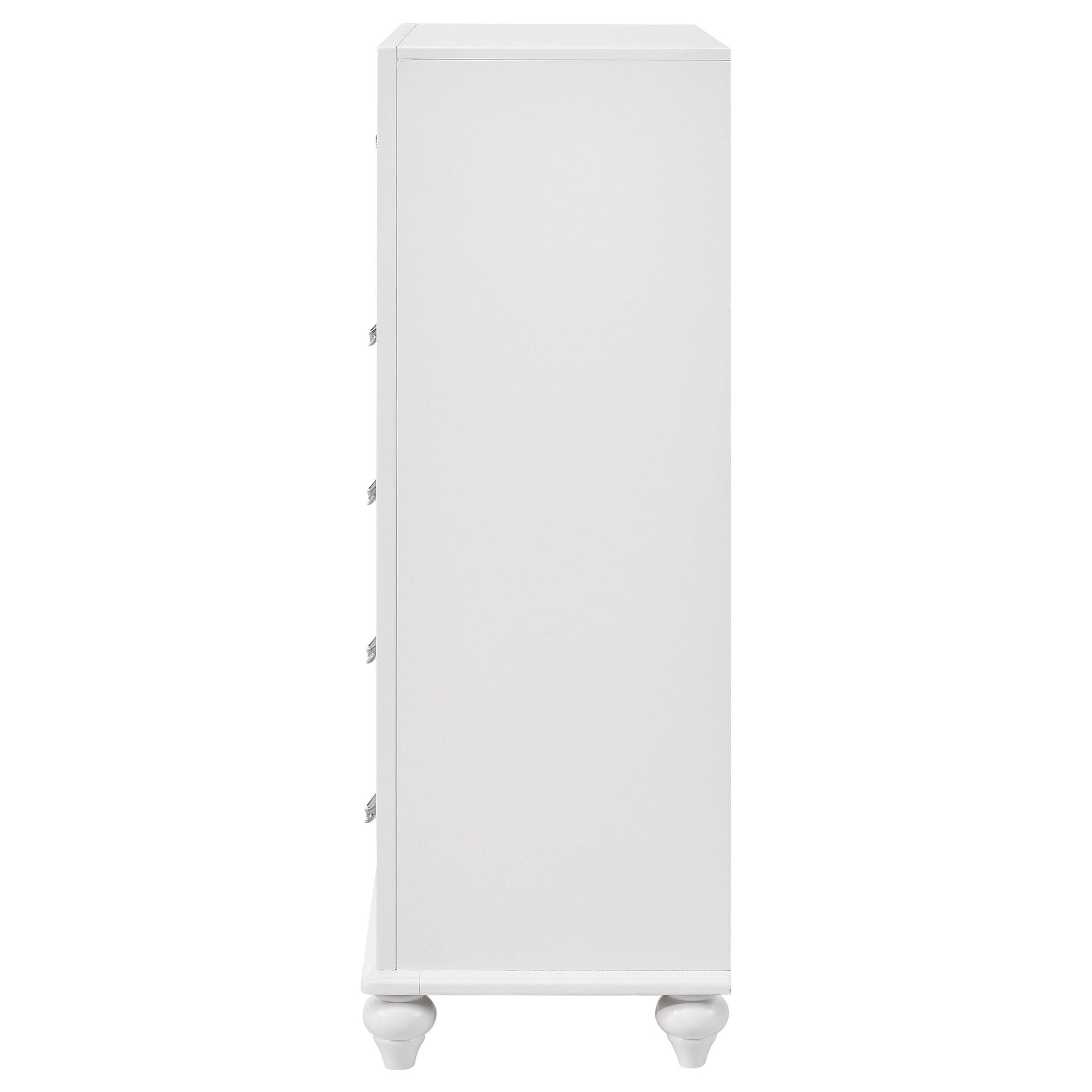 Coaster Furniture Barzini 205895 5-Drawer Bedroom Chest - White IMAGE 4
