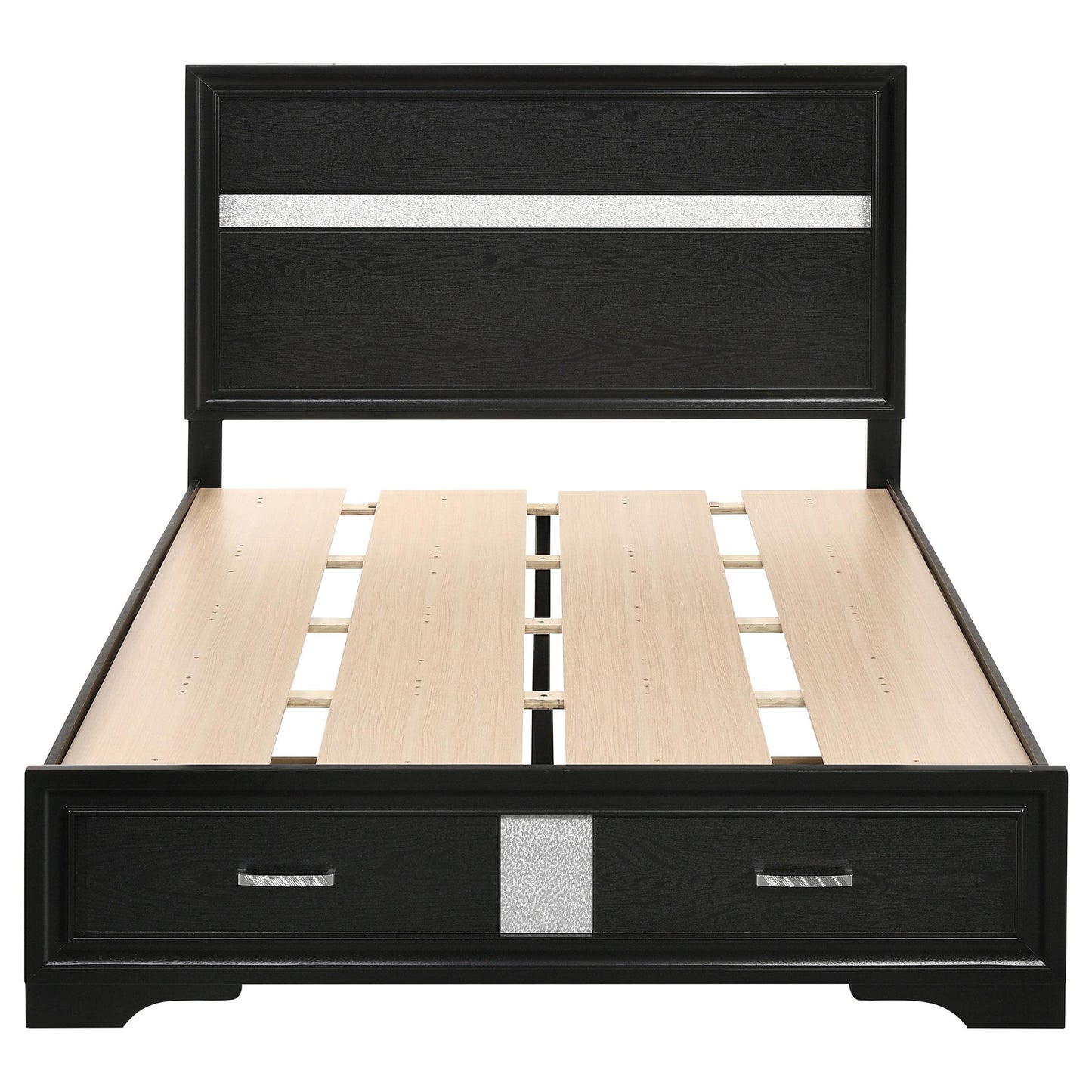 Coaster Furniture Miranda 206361F 51-inch Wood Full Storage Panel Bed - Black IMAGE 3