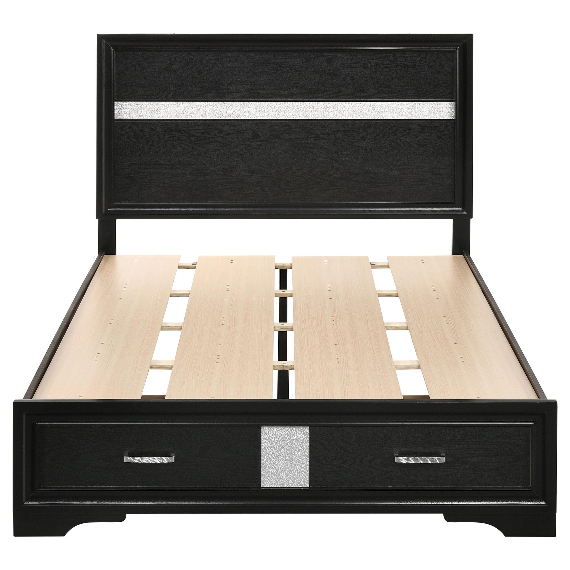 Coaster Furniture Miranda 206361F 51-inch Wood Full Storage Panel Bed - Black IMAGE 3