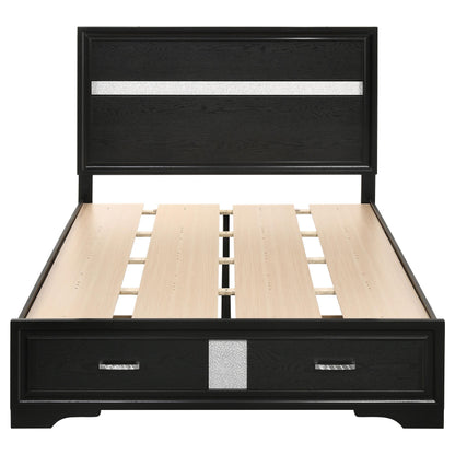 Coaster Furniture Miranda 206361F 51-inch Wood Full Storage Panel Bed - Black IMAGE 3