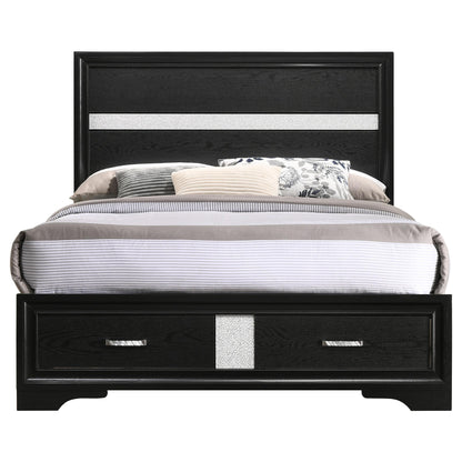 Coaster Furniture Miranda 206361F 51-inch Wood Full Storage Panel Bed - Black IMAGE 4