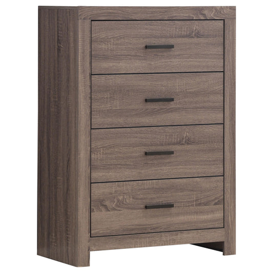  Coaster Furniture Brantford 207045 4-Drawer Bedroom Chest - Barrel Oak IMAGE 1
