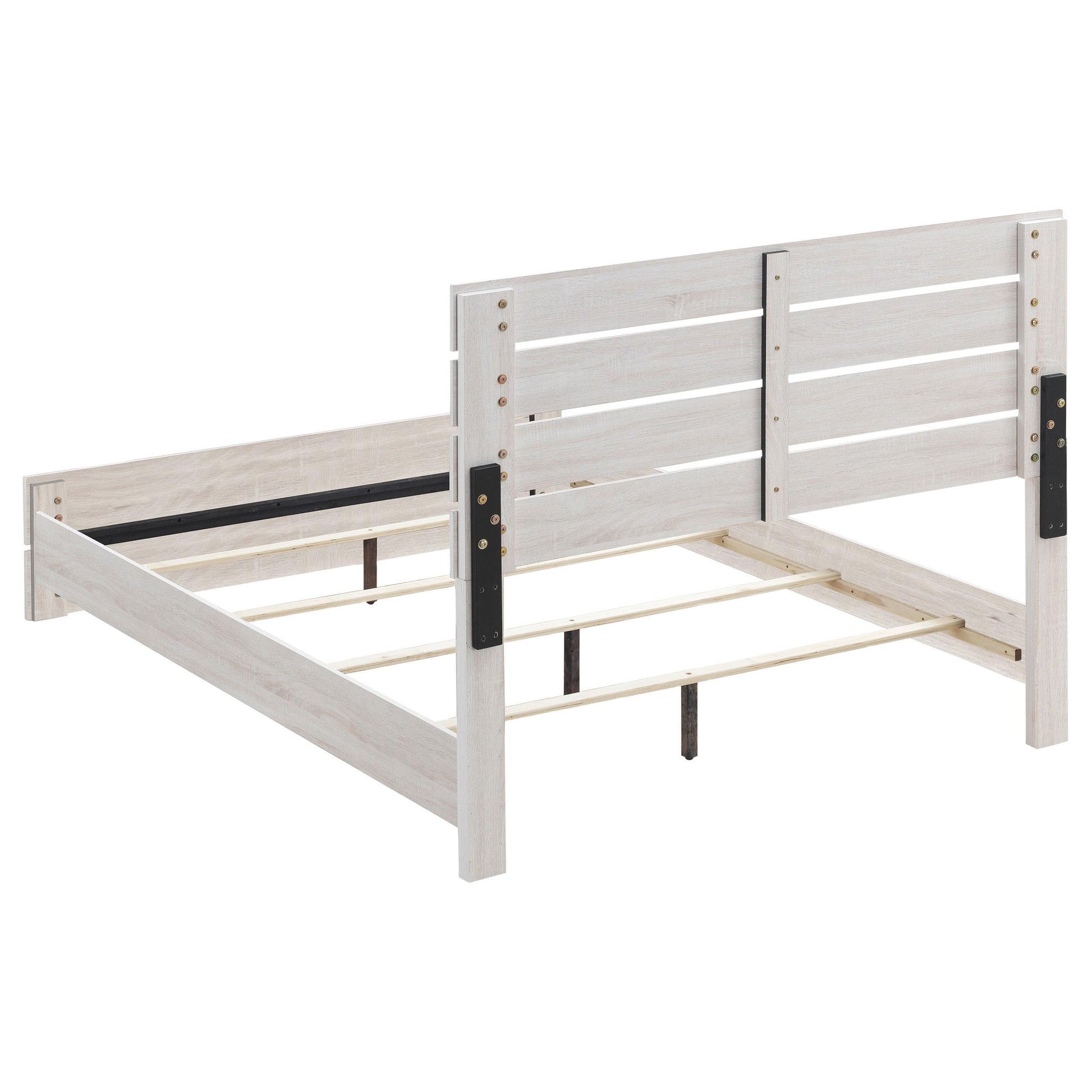 Coaster Furniture Brantford 207051Q Wood Queen Panel Bed - Coastal White IMAGE 3
