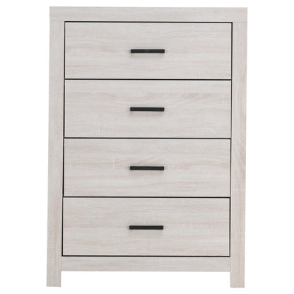 Coaster Furniture Brantford 207055 4-Drawer Bedroom Chest - Coastal White IMAGE 2