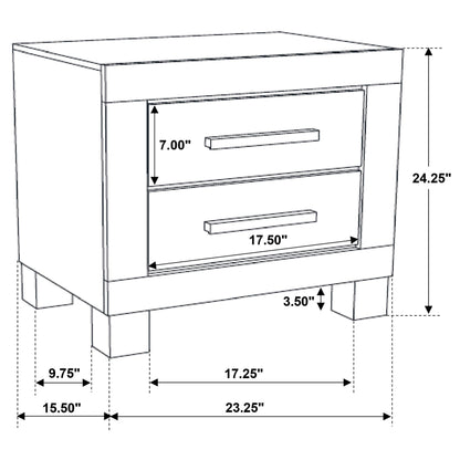  Coaster Furniture Woodmont 222632 2-Drawer Nightstand - Rustic Golden Brown IMAGE 10