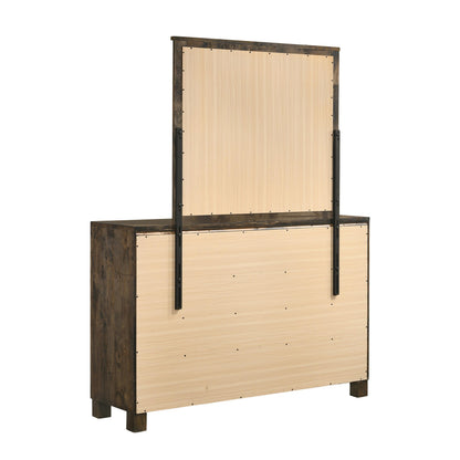  Coaster Furniture Woodmont 222634 Dresser Mirror - Rustic Golden Brown IMAGE 5
