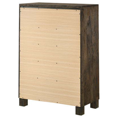 Coaster Furniture Woodmont 222635 5-Drawer Bedroom Chest - Rustic Golden Brown IMAGE 7