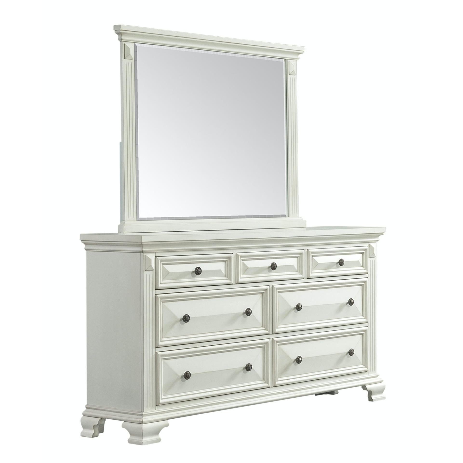 Elements International Calloway CY700DRMR 7-Drawer Dresser w/ Mirror IMAGE 1