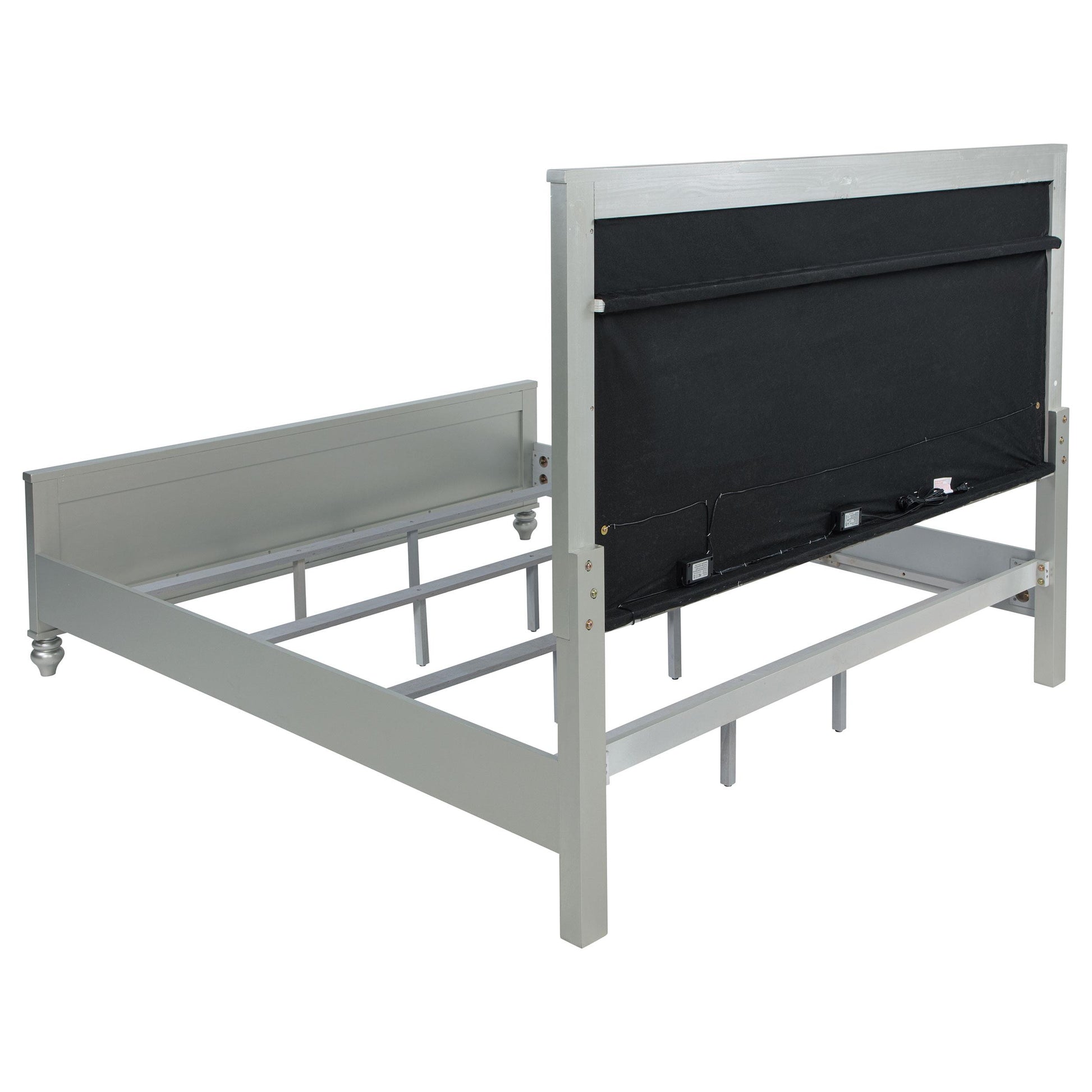 Coaster Furniture Gunnison 223211KE Wood Eastern King LED Panel Bed - Silver Metallic IMAGE 7