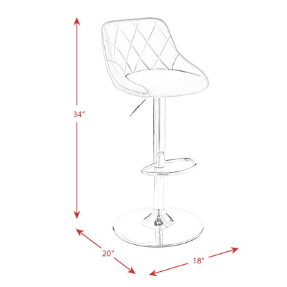  Elements International Melissa BMS700BSE Bar Stool - White IMAGE 11