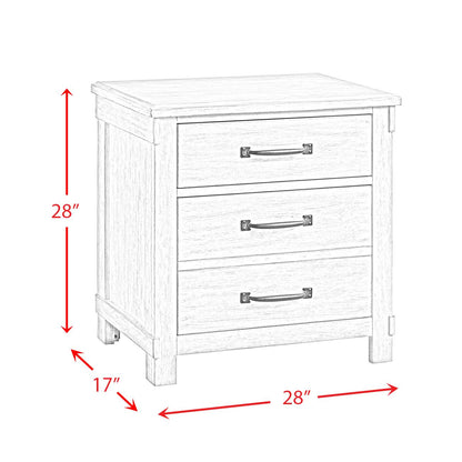 Elements International Scott SC300NS Nightstand with USB Ports - Walnut IMAGE 11