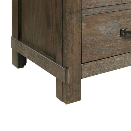 Elements International Scott SC300NS Nightstand with USB Ports - Walnut IMAGE 7