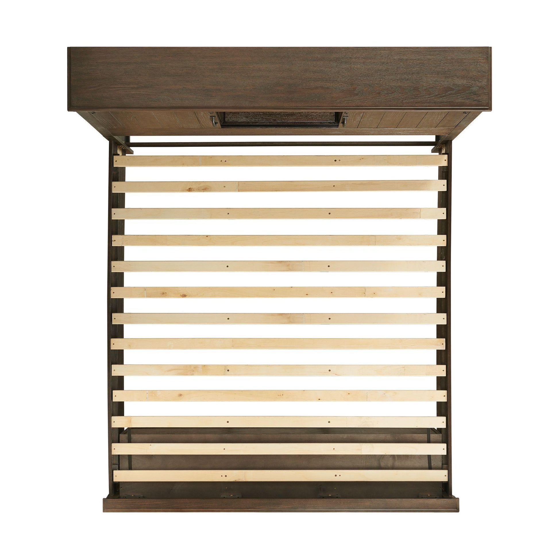 Elements International Scott SC370KB King Platform Storage Bed - Walnut IMAGE 4