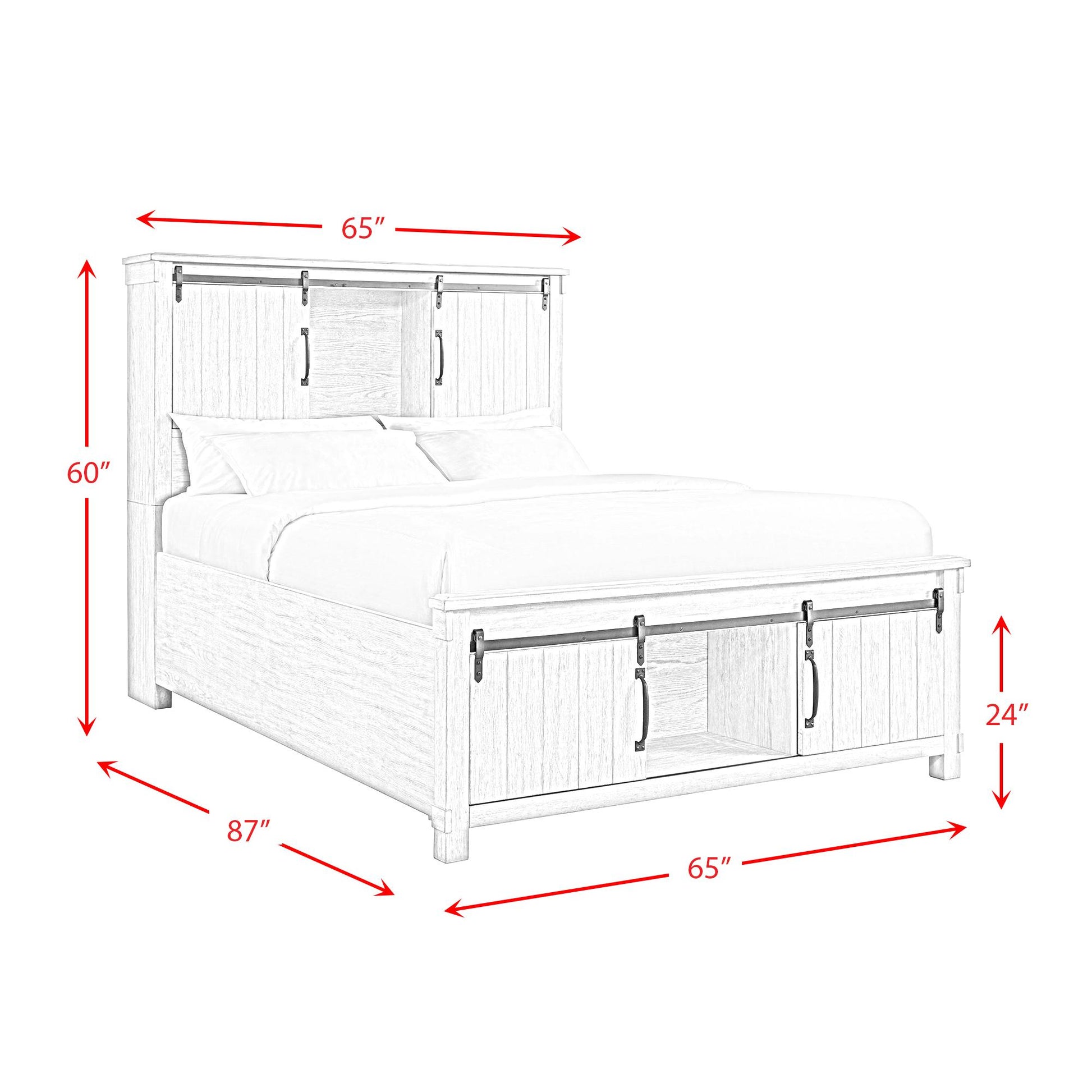 Elements International Scott SC670QB Queen Platform Storage Bed IMAGE 13