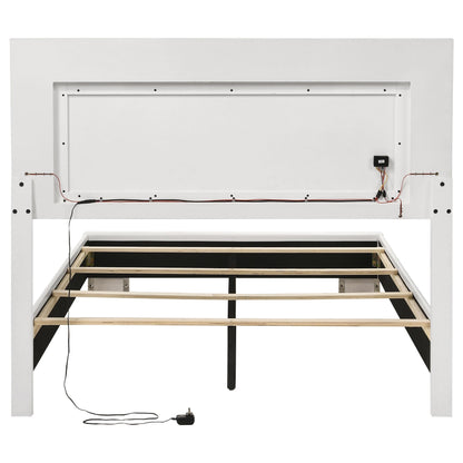  Coaster Furniture Felicity 203500F Wood Full LED Panel Bed - White High Gloss IMAGE 8