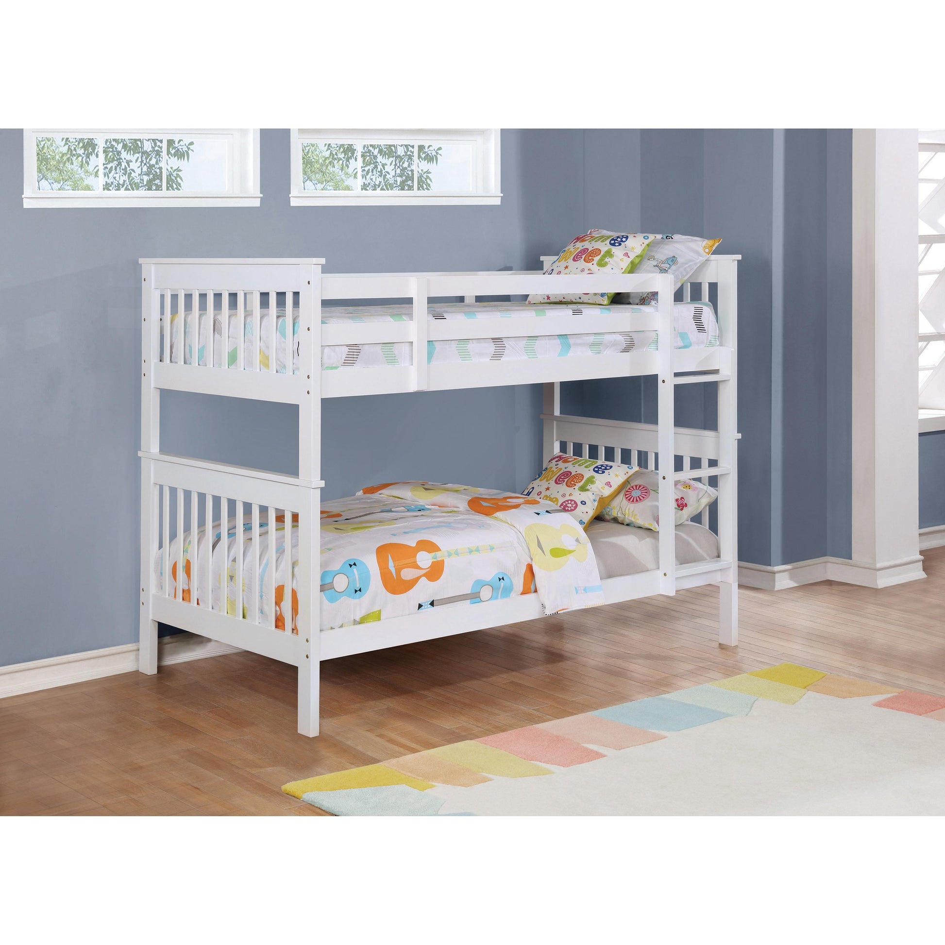 Coaster Furniture Chapman 460244N Wood Twin Over Twin Bunk Bed - White IMAGE 4