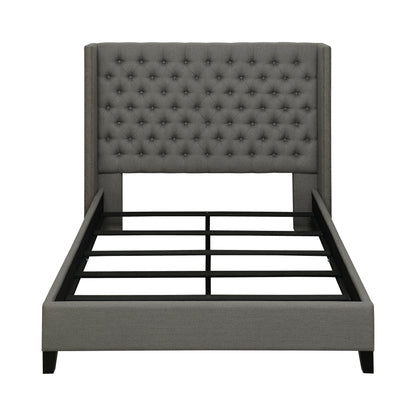 Coaster Furniture Bancroft 301405F Upholstered Full Wingback Bed - Grey IMAGE 2