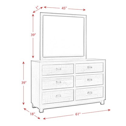 Elements International Harlington HG100DRMR Dresser w/ Mirror Set IMAGE 12
