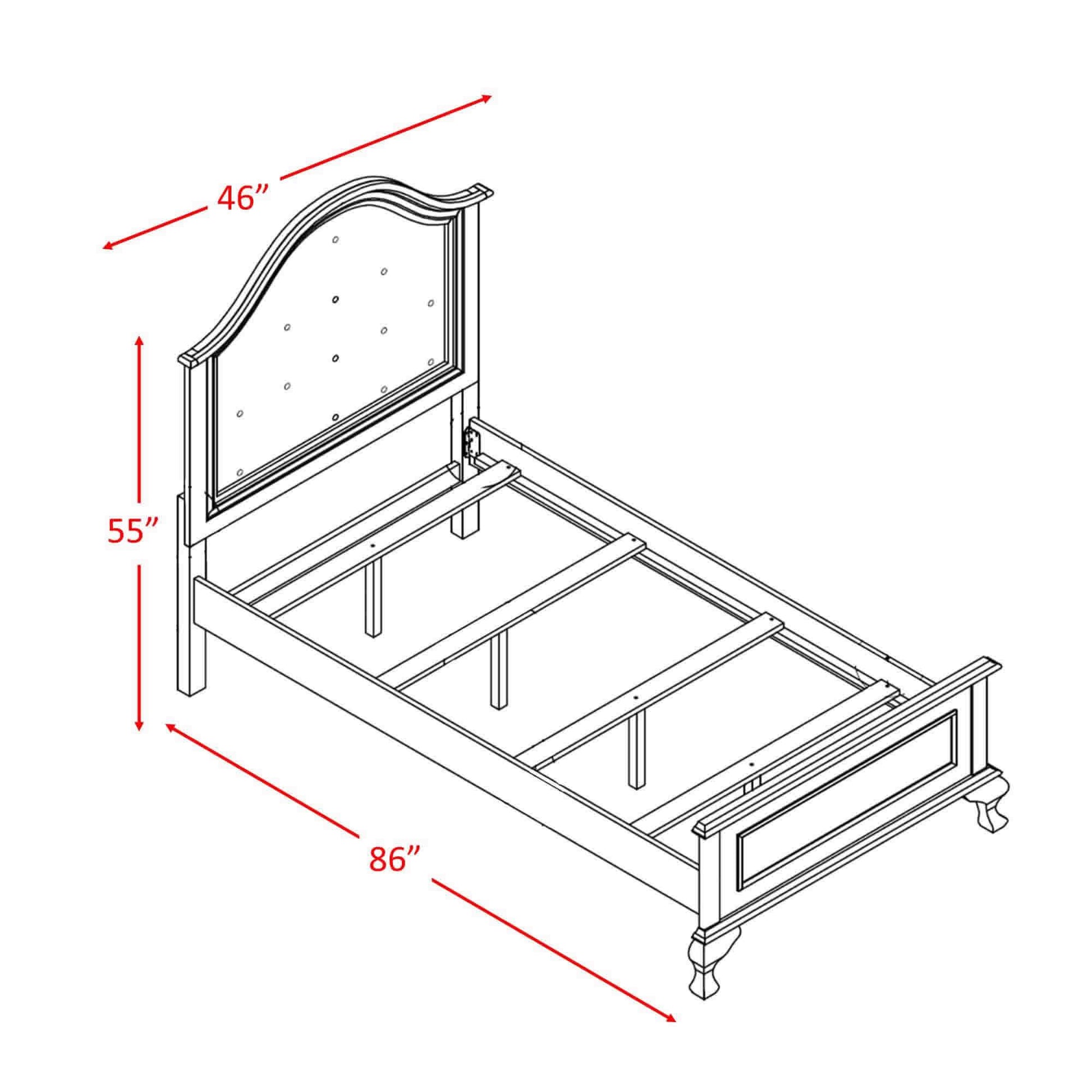 Elements International Jesse JS700TTB Twin Panel Bed w/ Trundle IMAGE 4